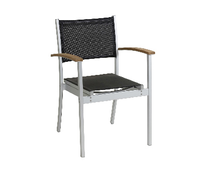 bhs Alcor black textilene chair