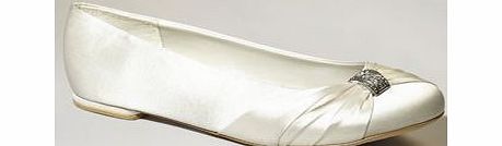 Bhs Alison Bridal Trim Ivory Ballet Pumps, ivory