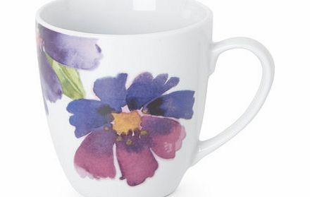 Bhs Alyssa purple flower set of 4 mug pack, purple