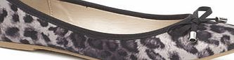 Bhs Animal Ballerina Pumps in Microsuede, animal