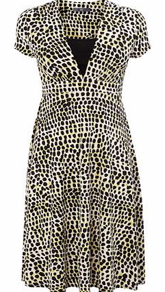 Bhs Animal Spot Tea Dress, stone/multi 8615132530