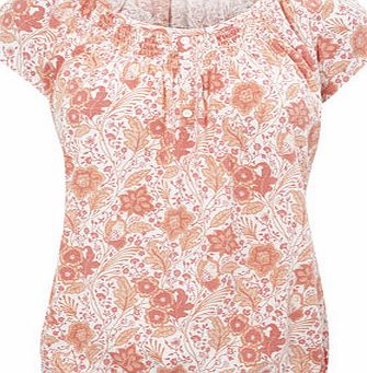 Bhs Apricot Petite Cotton Jersey Top, apricot