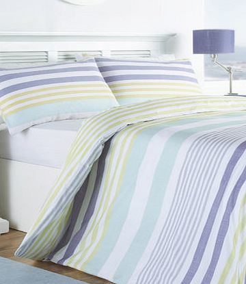 Bhs Aqua Stripe Bedding Set, Aqua 1825315257