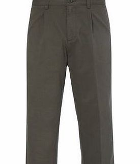 Bhs Army Green Pleat Front Chinos, Green BR58B01GGRN