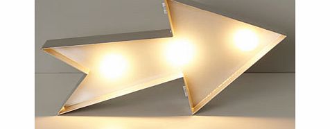 Arrow metal table lamp, silver 9755570430