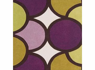 Bhs Asiatic Green and Purple Harlequin bubble Rug