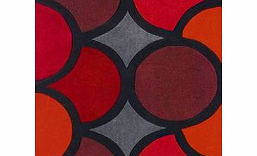 Bhs Asiatic Harlequin Red and Grey Bubble Rug