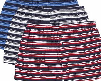 Bhs Assorted Colour 3 Pack Stripe Jersey Boxers,
