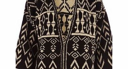 Bhs Aztec Blanket Cardigan, black 19129538513