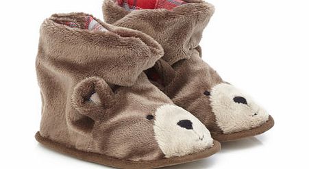 Bhs Baby Bear Brown Slipper Booties, brown 1578180481