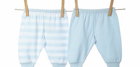 Bhs Baby Boys 2 Pack Joggers Set, pale blue 1531110044