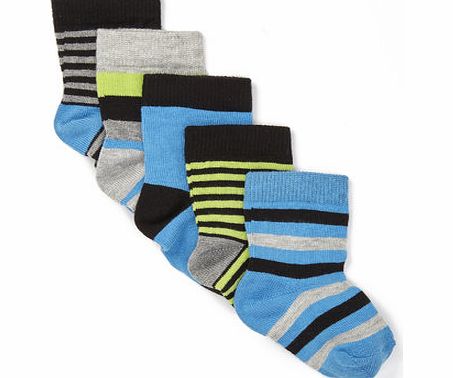 Bhs Baby Boys 5 Pack Stripe Socks, grey 1498410870