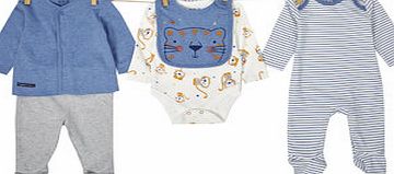 Bhs Baby Boys 5 Piece Tiger Starter Set, blue