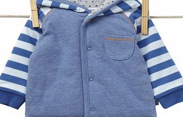 Bhs Baby Boys Blue Hooded Jersey Jacket, blue