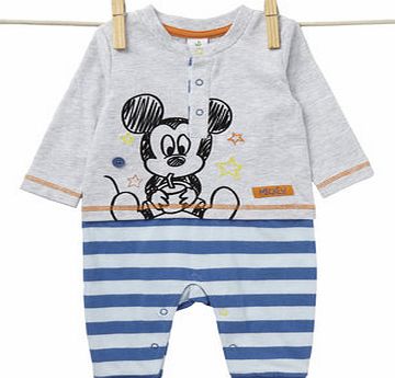 Bhs Baby Boys Disney Mickey Mouse All In One, grey