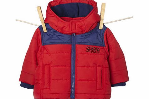 Bhs Baby Boys Disney Mickey Mouse Padded Jacket, red