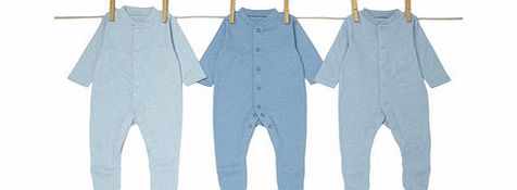 Bhs Baby Boys Essential Three Pack Long Sleeved Blue