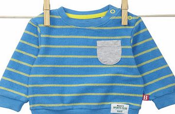 Bhs Baby Boys Striped Textured Sweatshirt, blue