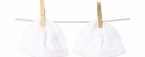 Bhs Baby Girls 2 Pack Jersey Hats, pink 1539120528
