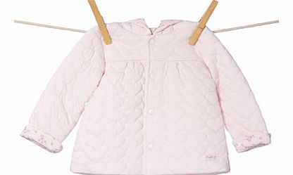 Baby Girls Heart Quilted Jacket, pink 1599270528