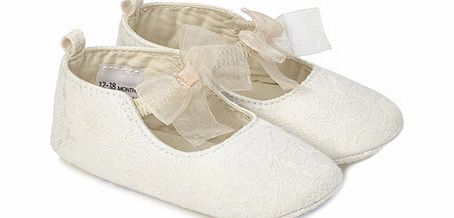 Bhs Baby Girls Ivory Jacquard Shoes, ivory 1577360904