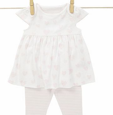 Bhs Baby Girls Little Essentials Heart Jersey Dress