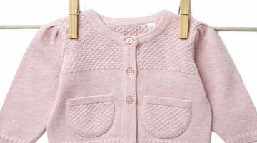 Bhs Baby Girls Little Essentials Pink Yoke Cardigan,