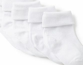 Bhs Baby White Roll Top Socks, white 1403100306
