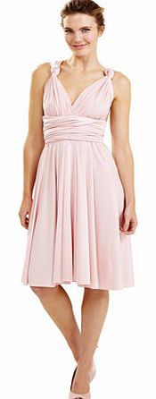 Ballet Pink Short Twist & Wrap Dress, pale pink