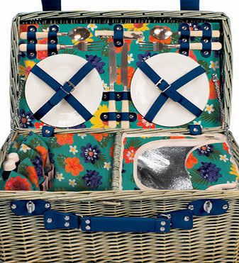 Bhs Beach Shack 4 Person Hamper with Cool Bag, blue