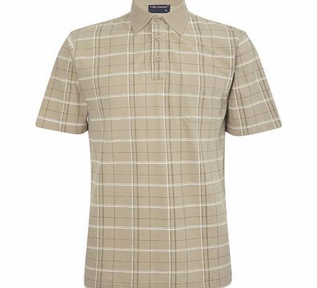 Bhs Beige Check Polo Shirt, TAUPE BR52T50GGRN