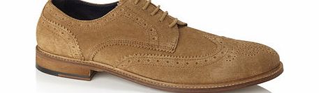 Bhs Beige Suede Brogue Shoes, natural BR79F02FNAT
