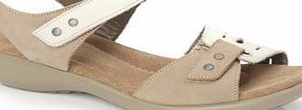 Bhs Beige Wide Fit Special Double Comfort Sandals,