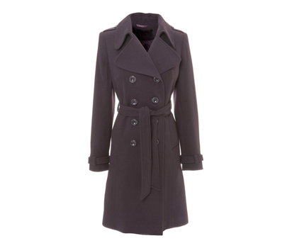 Belted trench style coat