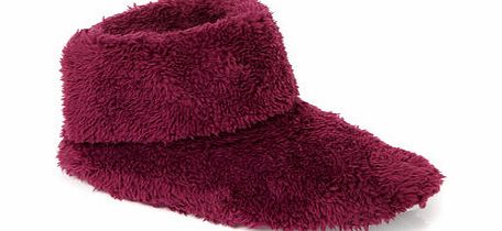 Bhs Berry Fluffy Slipper Booties, berry 6007230961