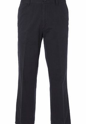 Bhs Big and Tall Navy Flat Front Chinos, Navy