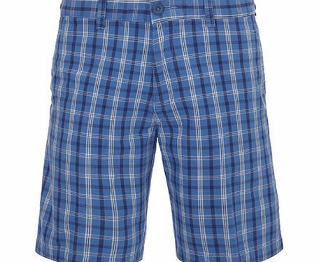 Bhs Big Check Chino Shorts, Blue BR57H02GBLU