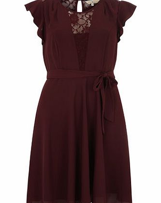 Bhs Billie and Blossom Berry Lace Insert Dress, red