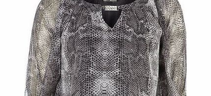 Bhs Billie Black Label Snake Bubble Hem Blouse, red