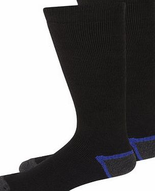 Bhs Black 2 Pack Long Thermal Socks, Black BR61T03FBLK