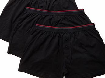 Bhs Black 3 Pack Jersey Boxers, Black BR60J02XBLK
