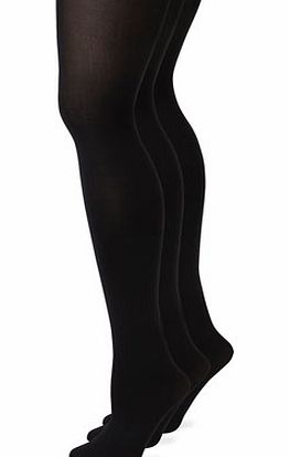 Bhs Black 3 Pairs of 3D Lycra 60 Denier tights,