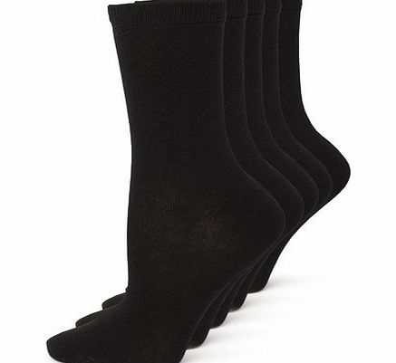 Black 5 Pack of Ankle Socks, black 3008168513