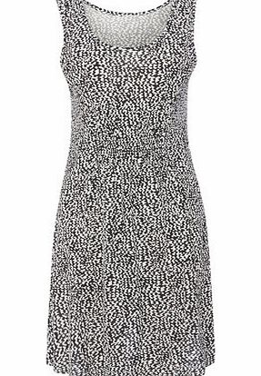 Bhs Black And Ivory Great Value Wave Print Ruched