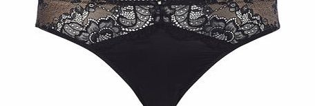 Bhs Black and Nude Sparkle Knicker, black/nude