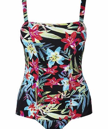 Bhs Black And Red Carnival Floral Printed Tummy