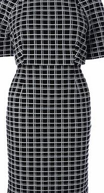 Bhs Black and White Checked Double Layered Dress,
