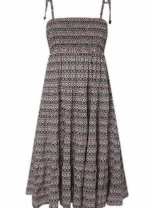 Bhs Black And White Diamond Print Smock Dress,