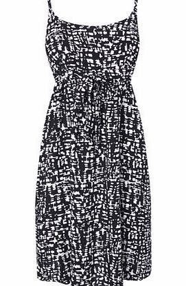 Bhs Black And White Graphic Print Flippy Dress,