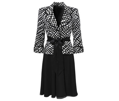 bhs Black and white polka dot suit